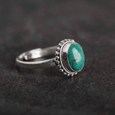 Anillo de Plata con Incrustación de Turquesa - Image 11