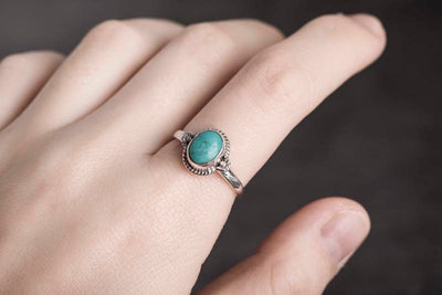 Anillo de Plata con Incrustación de Turquesa - Image 13