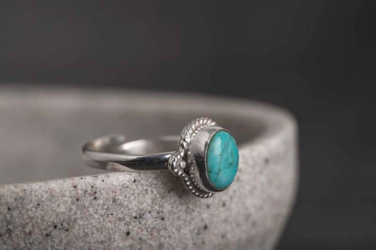 Anillo de Plata con Incrustación de Turquesa - Image 14