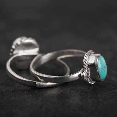 Anillo de Plata con Incrustación de Turquesa - Image 15