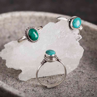 Anillo de Plata con Incrustación de Turquesa - Image 16