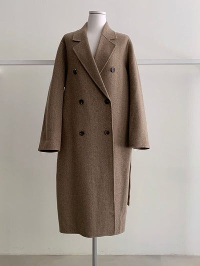 Abrigo de Lana Largo Elegante Doble Botonadura Oversize - Image 17