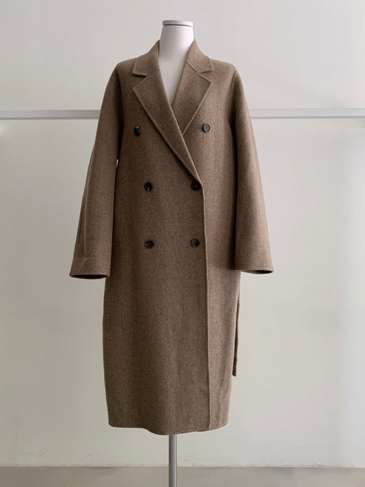 Abrigo de Lana Largo Elegante Doble Botonadura Oversize - Image 17