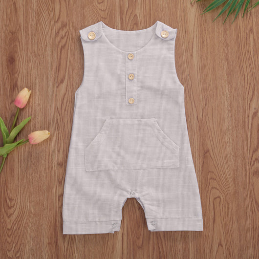 Conjunto Infantil de Chaleco y Shorts de Algodón y Lino a Rayas - Image 6