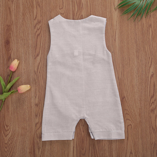 Conjunto Infantil de Chaleco y Shorts de Algodón y Lino a Rayas - Image 7