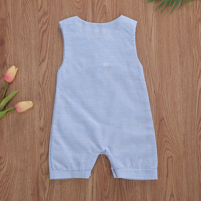 Conjunto Infantil de Chaleco y Shorts de Algodón y Lino a Rayas - Image 9