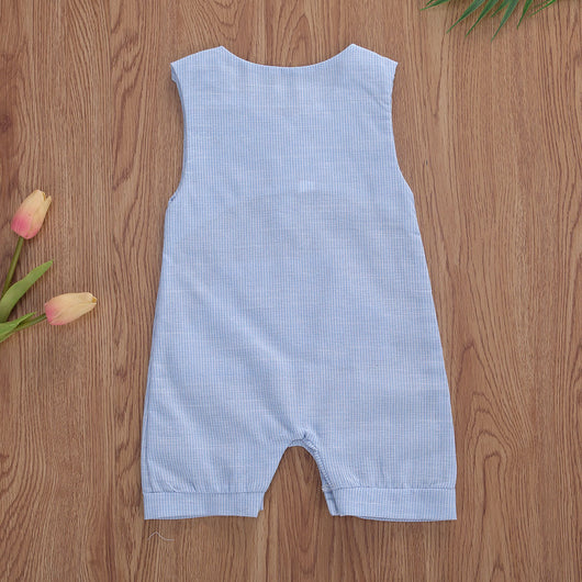 Conjunto Infantil de Chaleco y Shorts de Algodón y Lino a Rayas - Image 9