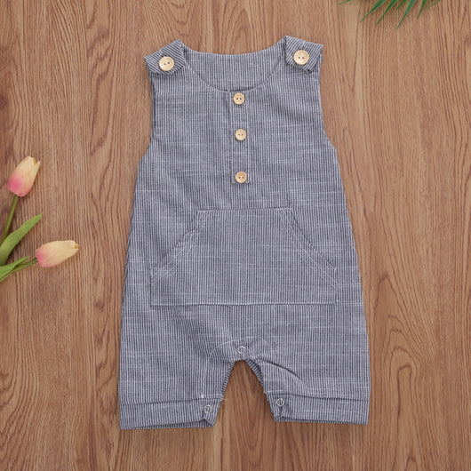 Conjunto Infantil de Chaleco y Shorts de Algodón y Lino a Rayas - Image 10