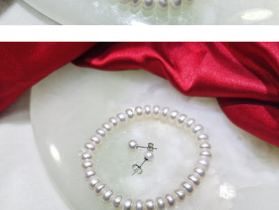 Conjunto de Joyería de Perlas: Collar, Pulsera y Aretes - Image 6