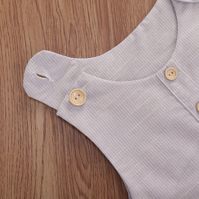 Conjunto Infantil de Chaleco y Shorts de Algodón y Lino a Rayas - Image 18