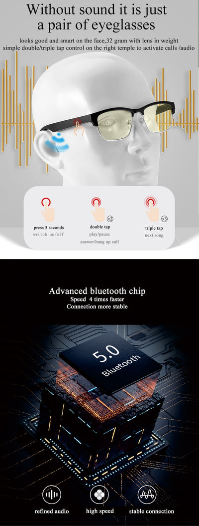 Gafas de Sol Inteligentes con Bluetooth, Protección Ocular y Control por Voz - Image 10