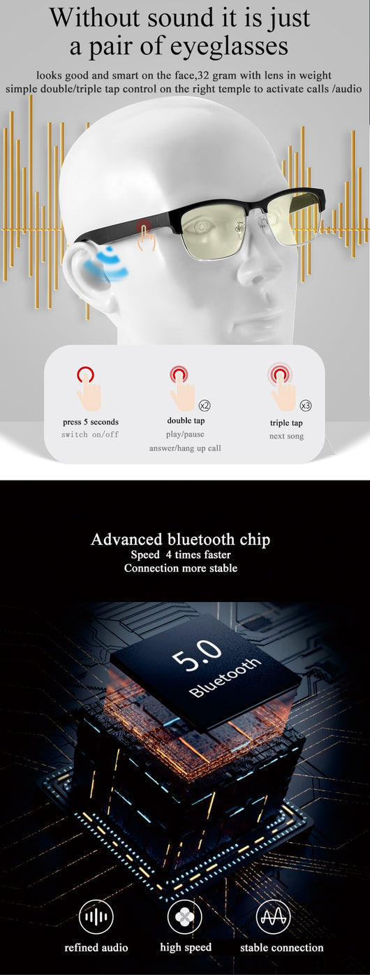Gafas de Sol Inteligentes con Bluetooth, Protección Ocular y Control por Voz - Image 10
