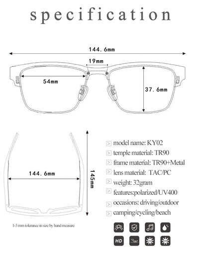 Gafas de Sol Inteligentes con Bluetooth, Protección Ocular y Control por Voz - Image 17