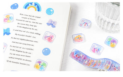 Ten pastel bowknot stickers in shades of purple, blue, pink, and orange, ideal for scrapbooking and journaling. - Image 15