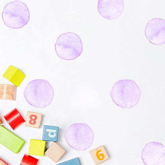 Six sheets of pink watercolor dot wall stickers, each with six circular decals, totaling 36 pieces for children's rooms. - Image 8