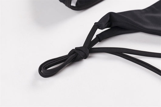 Bikini Dividido de Color Sólido para Mujer - Image 15