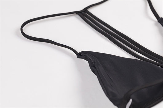 Bikini Dividido de Color Sólido para Mujer - Image 16