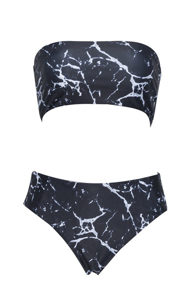 Bikini de Mármol Envolvente Sexy con Diseño Dividido - Image 5