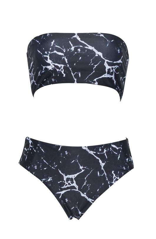 Bikini de Mármol Envolvente Sexy con Diseño Dividido - Image 5