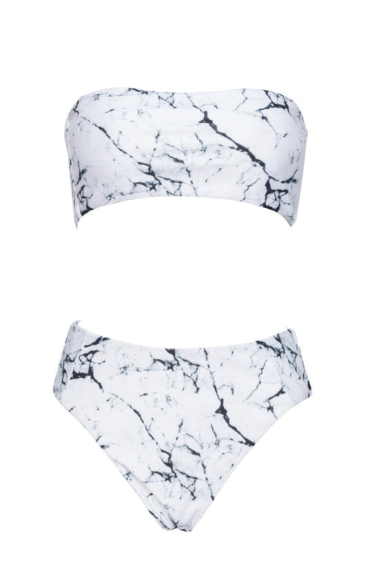 Bikini de Mármol Envolvente Sexy con Diseño Dividido - Image 9