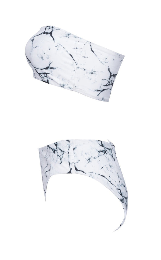 Bikini de Mármol Envolvente Sexy con Diseño Dividido - Image 11