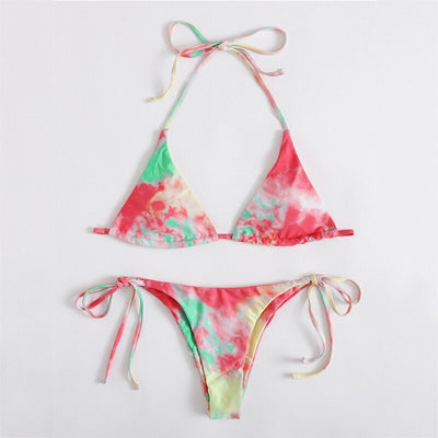 Traje de Baño Mujer Estampado Multicolor con Corte Asimétrico - Image 13