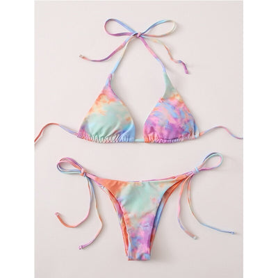 Traje de Baño Mujer Estampado Multicolor con Corte Asimétrico - Image 14
