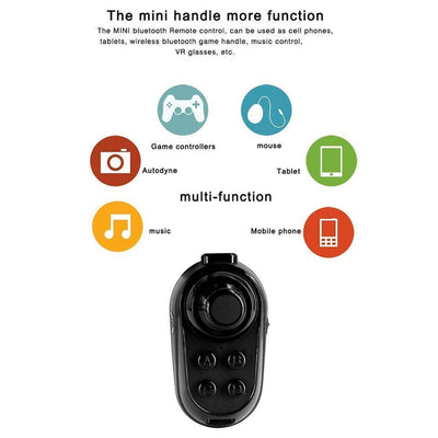 Black ring-style mini Bluetooth game controller with a joystick and multiple buttons for mobile gaming and VR. - Image 13