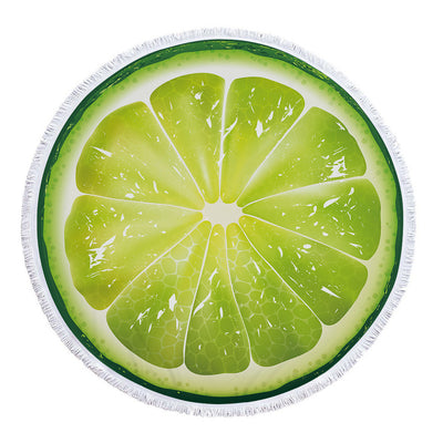 Tapete de Playa Redondo Estampado de Frutas - Image 14