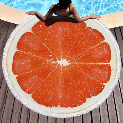 Tapete de Playa Redondo Estampado de Frutas - Image 30