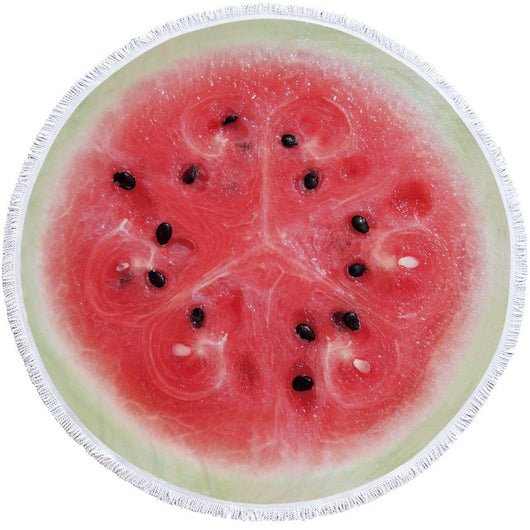 Tapete de Playa Redondo Estampado de Frutas - Image 39