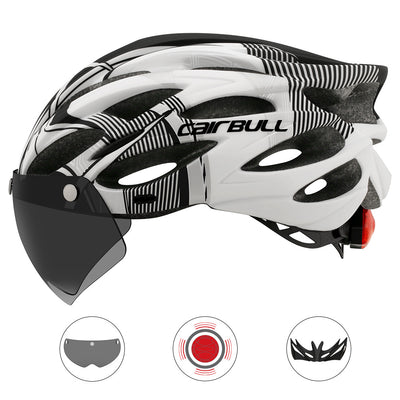 Casco de Ciclismo de Montaña con Visera, Lente Integrada y Luz Trasera - Image 15