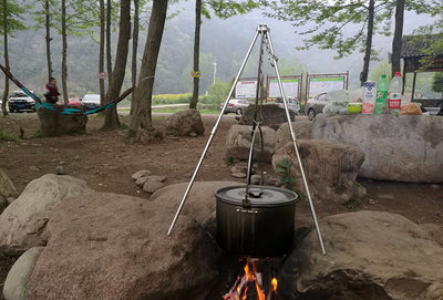 Trípode de Aluminio para Camping - Soporte Colgante de Ollas para Fogata - Image 13