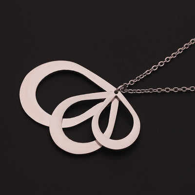 Collar Colgante de Acero Inoxidable Personalizado con Grabado de 3 Gotas de Agua y Nombre para Mujeres - Image 24