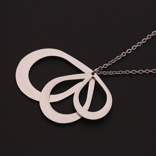Collar Colgante de Acero Inoxidable Personalizado con Grabado de 3 Gotas de Agua y Nombre para Mujeres - Image 24