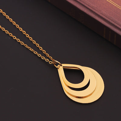 Collar Colgante de Acero Inoxidable Personalizado con Grabado de 3 Gotas de Agua y Nombre para Mujeres - Image 28