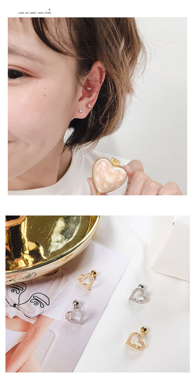 Aretes de Acero Titanio con Diseño de Orejas de Conejo - Image 3