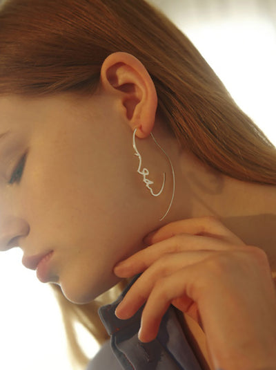 Aretes Artísticos de Silueta Facial - Estilo y Personalidad - Image 7