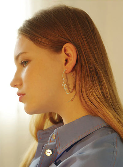Aretes Artísticos de Silueta Facial - Estilo y Personalidad - Image 8