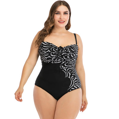Traje de Baño Estampado Patchwork Negro - Image 8