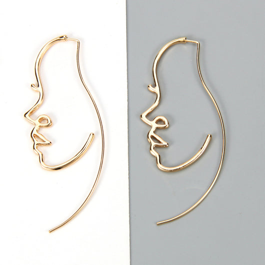 Aretes Artísticos de Silueta Facial - Estilo y Personalidad - Image 9