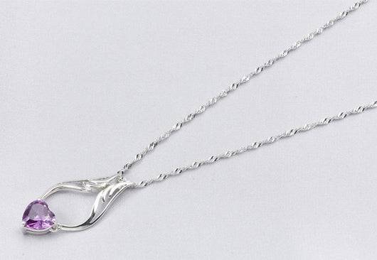 Collar Colgante de Alas de Ángel con Corazón de Cristal Melocotón - Image 8