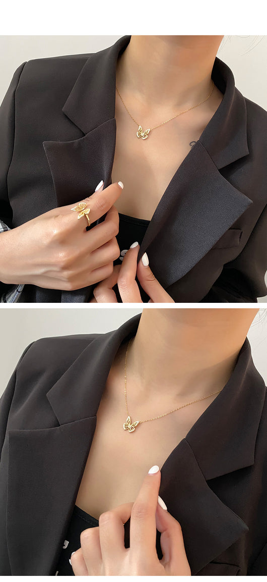 Collar Mariposa de Diamantes - Image 9
