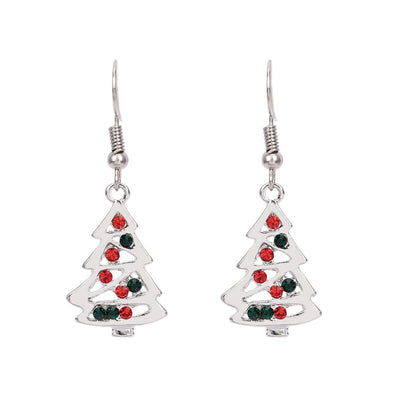 Aretes Navideños de Árbol de Cristal Rojo - Pendientes de Moda para Mujer - Image 14