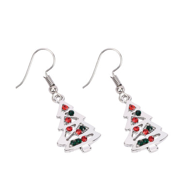 Aretes Navideños de Árbol de Cristal Rojo - Pendientes de Moda para Mujer - Image 15