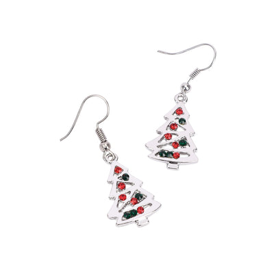 Aretes Navideños de Árbol de Cristal Rojo - Pendientes de Moda para Mujer - Image 16
