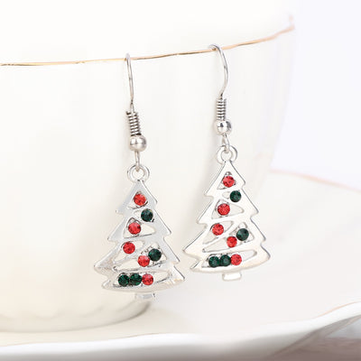 Aretes Navideños de Árbol de Cristal Rojo - Pendientes de Moda para Mujer - Image 17