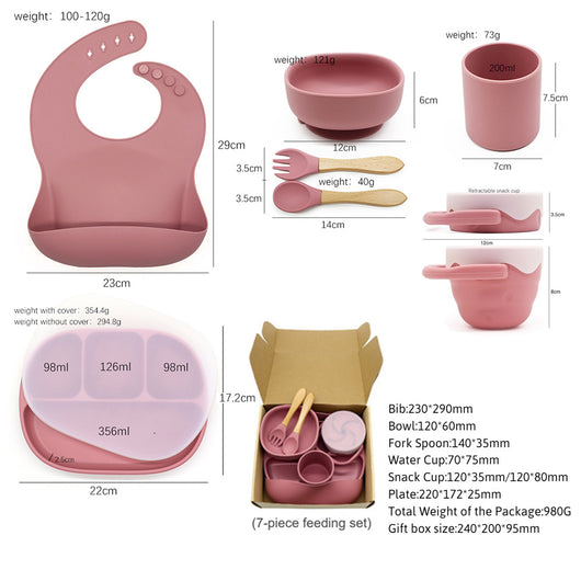 Juego de Vajilla Infantil Antideslizante con Plato, Tazón, Cubiertos y Vaso - Image 19