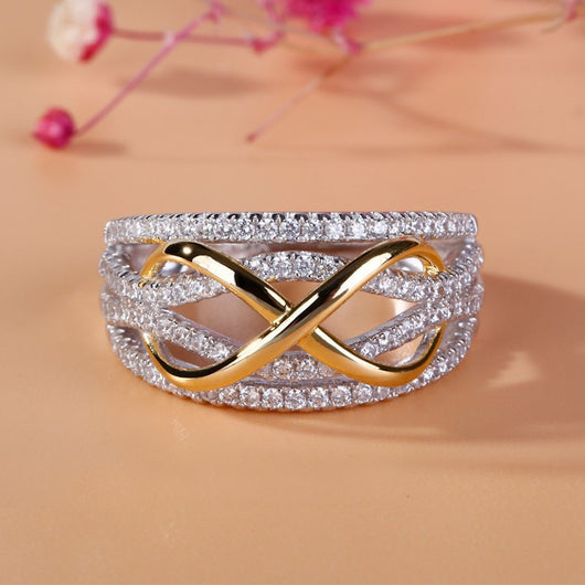 Anillo de Compromiso Bicolor con Moño y Circonia - Joyería para Mujer - Image 11