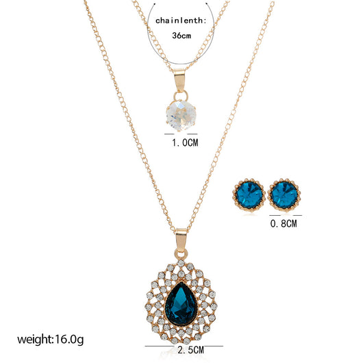 Conjunto de Collar y Aretes de Diamantes Brillantes - Image 5